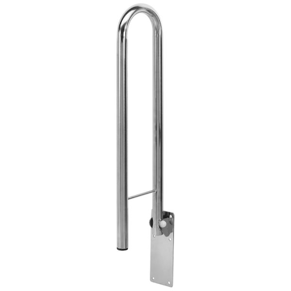 Apoio em inox articulado sanita fixação à parede (s/ porta rolos) - Ref.ª 10.AP.4119