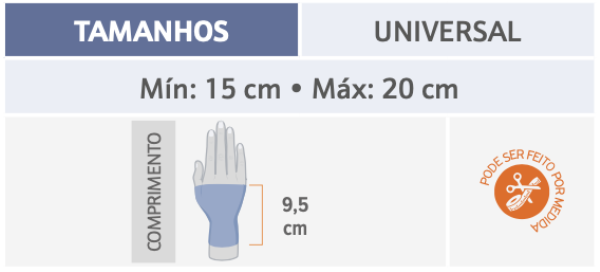 Tabela de medidas Ref. 4603
