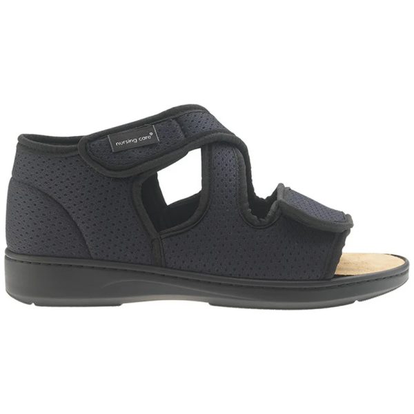 Sandália têxtil com velcro Caramulo azul